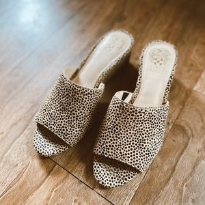 Vince camuto peep toe mules